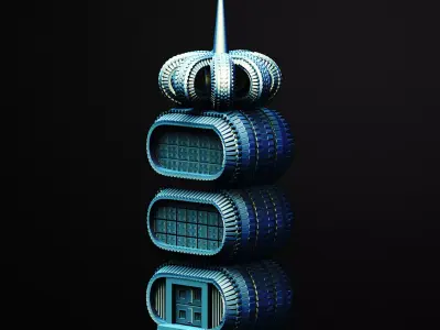 The Crown Of Tesselar Building Scifi 3D Printable STL File 3D print model