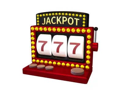 Cartoon Slot Machine v1 004 Low-poly 3D model