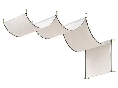 Curtain HE-No 06 Bedroom Canopy 01 3D model