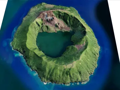 Tofua Island Full 3D model terrain 3D model