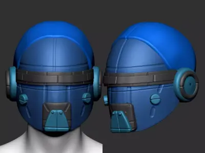 helmet high poly sculpt 3d printable 3D model 3D model 13