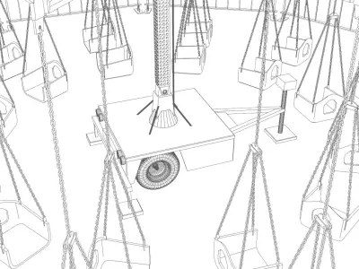 Amusement ride - Swinger 3D model