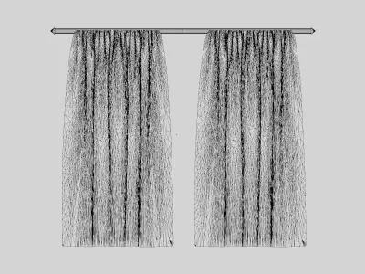 Curtain 3d model Low-poly 3D model purchase