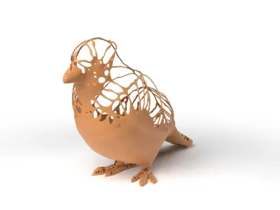 Sparrow Dust Voronoi Low-poly 3D model