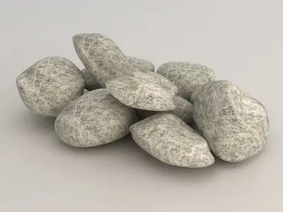 Stones - Low Poly pile of rocks Low-poly 3D model