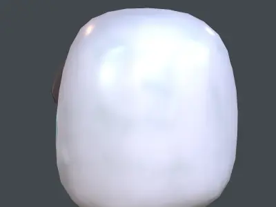 Gas mask helmet scifi character game space Low-poly 3D model