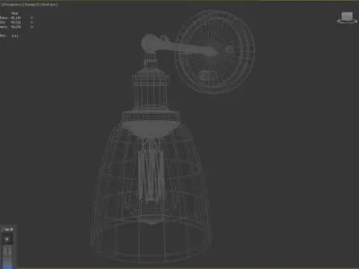 Glass Wall Lights Low-poly 3D model