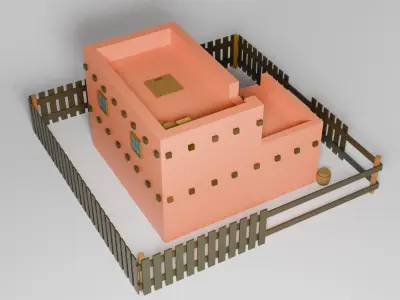 House model Low-poly 3D model buy