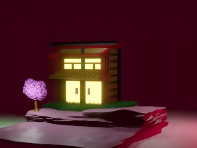 China House Low-poly 3D model