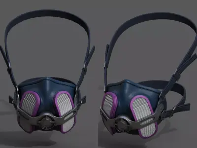 Gas mask helmet scifi futuristic protection classic Generic  Low-poly 3D model