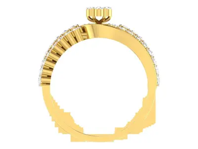 Women Solitaire Engagement Wedding Rings 3D print model