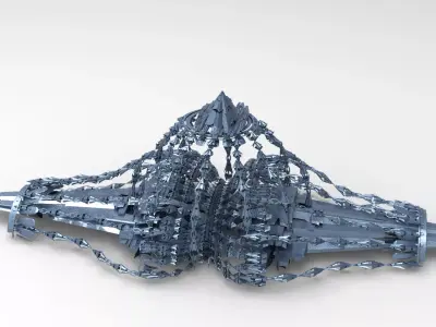 Sci fi swarm bridgeway 3  Low-poly 3D model
