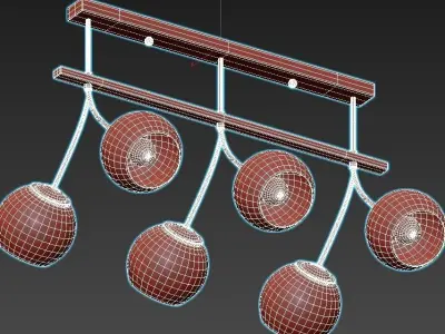 ritter-arezzo-52554-7 three glass ball lights hanging from me... 3D model