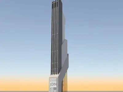 Futuristic Sci-Fi Skyscraper 06 3D model