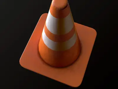 Traffic Cone - PBR Game Ready Low-poly 3D model