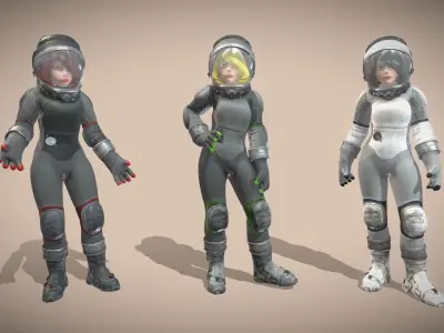 Space Girl 3D model