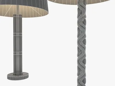 Vaughan - Deco Glass Column Table Lamps 3D model