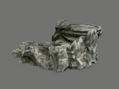 Ladder Ruin Low-poly 3D model 10