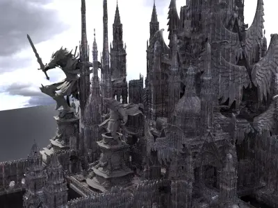 Lycan Werewolf Arch City 3 Kitbash  3D model