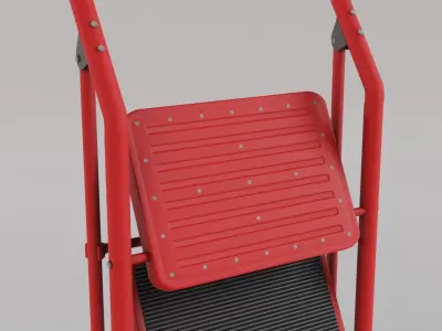 Foldable Ladder Multicolor Low-poly 3D model