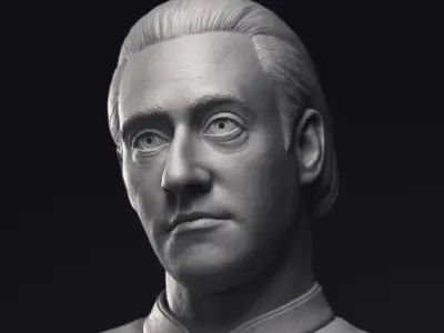 Brent Spiner as Lt Commander Data bust Printable 3D Model 3D print model