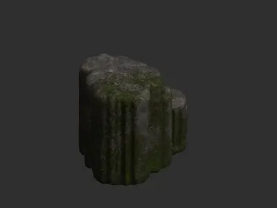 Cave Platform 1 - Moss 1 Low-poly 3D model