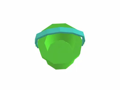 Cartoon bucket low poly Free low-poly 3D model