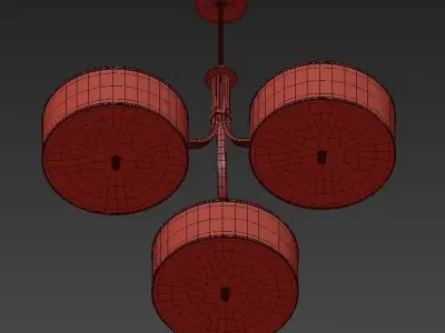 Chandelier with three lights 3D model