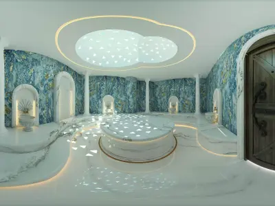 TURKISH BATH 360 VIEW Low-poly 3D model