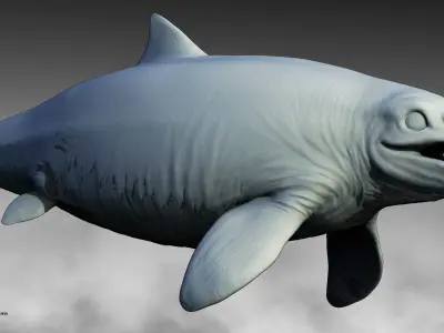 Ophthalmosaurus 3D print model