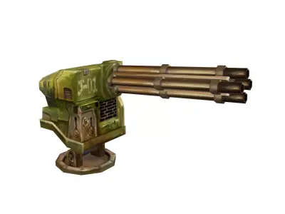 Mechanical-ship world of warcraft grenade launcher 3D model