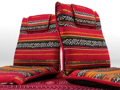 Portable Floor Chair - Arabic Style 3D model