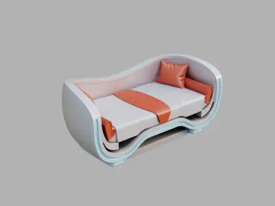 Sci Fi Sofa Low-poly 3D model