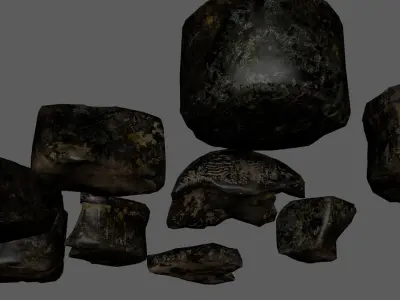 Debris Pack Low-poly 3D model