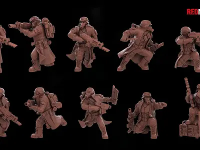 Steel Guard - Squad of the Imperial Force 3D print model