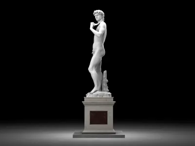 David by Michelangelo Low-poly 3D model