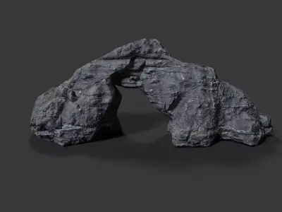 Rock Formation Low-poly 3D model
