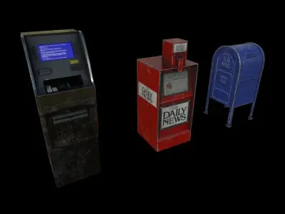 Street Props Pack 2 Low-poly 3D model
