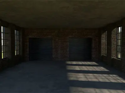 warehouse interior  Low-poly 3D model