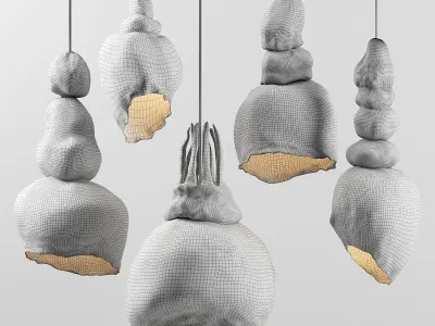 Clay lamps - 5 models 3D model