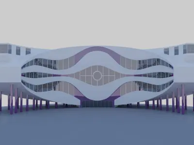 Future public building 3D model