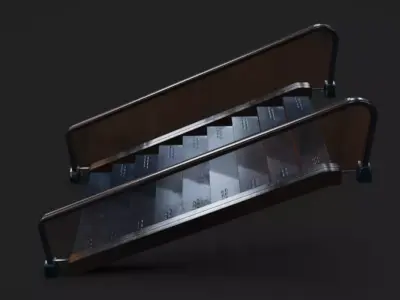 SciFi Stairs Low-poly 3D model