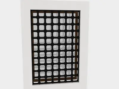 Pavilion Window 5 Low-poly 3D model