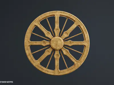 Round Gothic Tracery - Ashok Chakra 3D model