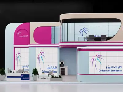 booth 13x6 two floor  3D model