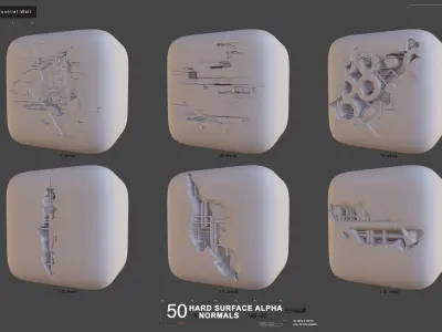 Hard-Surface Alphas Damaged wall  Vol 2 Texture