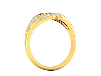 Diamond Ring For Women 3d Print Model 3D print model 65