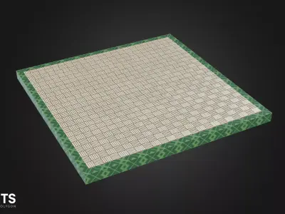 Modular Tatami Floor Low-poly 3D model