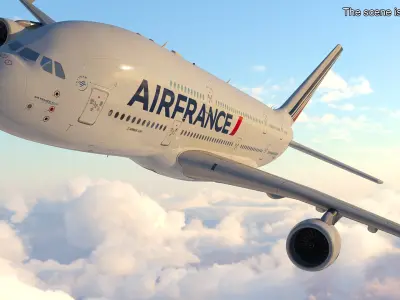  Air France Airbus A380 Rigged 