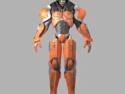 Tengu Robot Low-poly 3D model